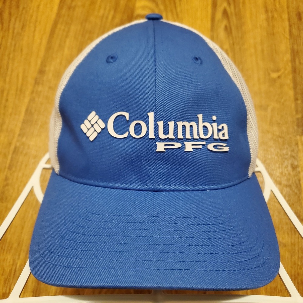 Columbia PFG Hat Cap Snapback Adult Blue Mesh Performance Fishing‎ Gear